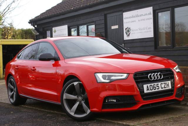 Audi A5 2.0 TDI 190 Black Ed Plus 5dr Multitronic [5st] Hatchback Diesel Misano Red Pearl Effect