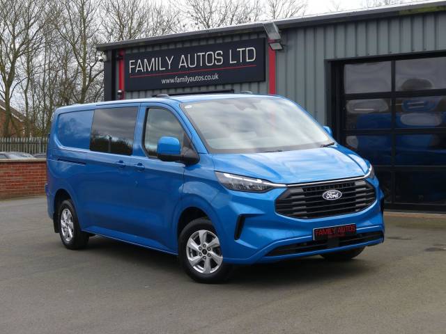 Ford Transit Custom 2.0 EcoBlue 150ps H1 Double Cab Van Limited Panel Van Diesel BLUE