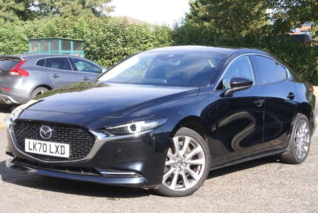 2020 Mazda 3 2.0 2l Skyactiv-X MHEV GT Sport 4dr saloon in black - 32,300 miles